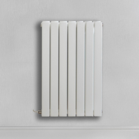 Radiateur design électrique horizontal – Blanc – 63, 5 x 41, 3 cm – 2 rangs – Avec thermostat wifi externe – Câblé – Sloane – ECOSO x Hudson Reed