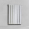 Radiateur design électrique horizontal – Blanc – 63, 5 x 41, 3 cm – Avec thermostat wifi externe – Câblé – Sloane – ECOSO x Hudson Reed