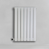 Radiateur design électrique horizontal – Blanc – 63, 5 x 41, 3 cm – Avec thermostat wifi intégré – Câblé – Sloane – ECOSO x Hudson Reed