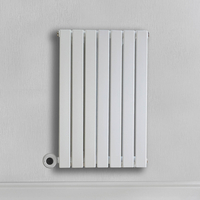 Radiateur design électrique horizontal – Blanc – 63, 5 x 41, 3 cm – Avec thermostat wifi intégré – Câblé – Sloane – ECOSO x Hudson Reed