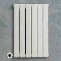 Radiateur design électrique horizontal – Blanc – 63, 5 x 42 cm – 2 rangs – Avec thermostat wifi intégré – Câblé – Delta – ECOSO x Hudson Reed