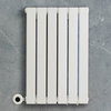 Radiateur design électrique horizontal – Blanc – 63, 5 x 42 cm – Avec thermostat wifi intégré – Sur prise – Delta – ECOSO x Hudson Reed