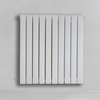 Radiateur design électrique horizontal – Blanc – 63, 5 x 59 cm – Avec thermostat wifi externe – Câblé – Sloane – ECOSO x Hudson Reed