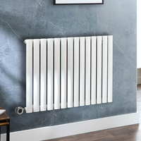 Radiateur design électrique horizontal – Blanc – 63, 5 x 82, 6 cm - Avec thermostat intelligent chromé - Sur prise - Vitality – ECOSO x Hudson Reed