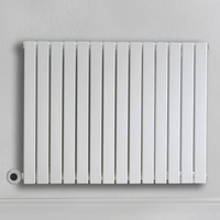 Radiateur design électrique horizontal – Blanc – 63, 5 x 82, 6 cm – Avec thermostat intelligent – Sur prise – Sloane – ECOSO x Hudson Reed