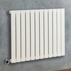 Radiateur design électrique horizontal – Blanc – 63, 5 x 84 cm – Avec thermostat connecté chromé – Câblé – Delta – ECOSO x Hudson Reed