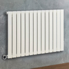 Radiateur design électrique horizontal – Blanc – 63, 5 x 98 cm – Avec thermostat wifi chromé – Câblé – Delta – ECOSO x Hudson Reed