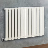 Radiateur design électrique horizontal – Blanc – 63, 5 x 98 cm – Avec thermostat wifi chromé – Câblé – Delta – ECOSO x Hudson Reed