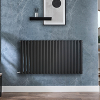 Radiateur design électrique horizontal – Noir – 63, 5 x 118 cm - Avec thermostat wifi extrene - Câblé - Vitality – ECOSO x Hudson Reed