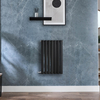 Radiateur design électrique horizontal – Noir – 63, 5 x 41, 3 cm - 2 rangs - Thermostat intelligent extrene - Câblé - Vitality – ECOSO x Hudson Reed