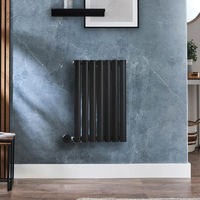 Radiateur design électrique horizontal – Noir – 63, 5 x 41, 3 cm - Avec thermostat intelligent - Câblé - Vitality – ECOSO x Hudson Reed