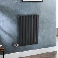 Radiateur design électrique horizontal – Noir – 63, 5 x 41, 3 cm - Avec thermostat wifi intégré chromé - Câblé - Vitality – ECOSO x Hudson Reed