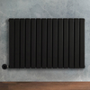 Radiateur design électrique horizontal – Noir – 63, 5 x 98 cm – 2 rangs – Avec thermostat wifi intégré – Câblé – Delta – ECOSO x Hudson Reed