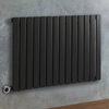Radiateur design électrique horizontal – Noir – 63, 5 x 98 cm – Avec thermostat intelligent chromé – Sur prise – Delta – ECOSO x Hudson Reed