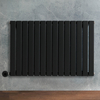 Radiateur design électrique horizontal – Noir – 63, 5 x 98 cm – Avec thermostat wifi intégré – Sur prise – Delta – ECOSO x Hudson Reed