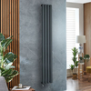 Radiateur design électrique vertical – Anthracite – 160 x 23, 6 cm – Thermostat – Câblé – Vitality – ECOSO x Hudson Reed