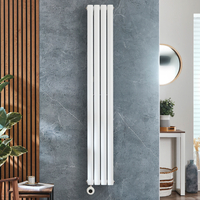 Radiateur design électrique vertical – Blanc – 178 x 23, 6 cm – 2 rang – Thermostat – Sur prise – Vitality – ECOSO x Hudson Reed