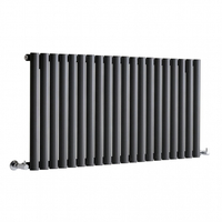 Radiateur design mural - 59, 5 x 118 cm - Acier anthracite - Eau chaude - Chauffage salon,  cuisine & chambre - 900W - Hudson Reed