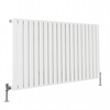 Radiateur design mural - 59, 5 x 118 cm - Acier blanc - Eau chaude - Chauffage salon,  cuisine & chambre - 900W - Hudson Reed