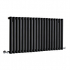 Radiateur design mural - 59, 5 x 118 cm - Acier noir - Eau chaude - Chauffage salon,  cuisine & chambre - 900W - Hudson Reed