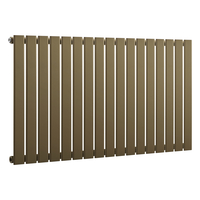 Radiateur design plat - 63, 5 x 119 cm - Acier bronze métallisé - Chauffage eau moderne - Mural - Hudson Reed