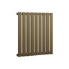 Radiateur design plat - 63, 5 x 63 cm - Acier bronze métallisé - Chauffage eau moderne - Mural - Hudson Reed