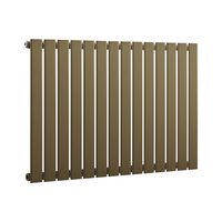 Radiateur design plat - 63, 5 x 98 cm - Acier bronze métallisé - Chauffage eau moderne - Mural - Hudson Reed