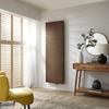 Radiateur design vertical - 180 x 50cm - Panneau plat cuivre - Eau chaude - Hudson Reed Rubi