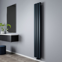 Radiateur design vertical - Aluminium anthracite - 180 x 28 cm - Design moderne - Aris - Hudson Reed