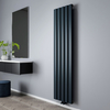 Radiateur design vertical - Aluminium anthracite - 180 x 47 cm - Design moderne - Aris - Hudson Reed