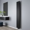 Radiateur design vertical - Aluminium noir - 180 x 28 cm - Design moderne - Aris - Hudson Reed