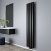 Radiateur design vertical - Aluminium noir - 180 x 37, 5 cm - Design moderne - Aris - Hudson Reed