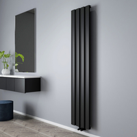 Radiateur design vertical - Aluminium noir - 180 x 37, 5 cm - Design moderne - Aris - Hudson Reed