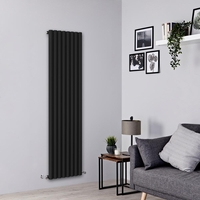 Radiateur design vertical - Noir - 178 cm x 47, 2 cm - Savy