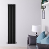Radiateur Design Vertical - Noir mat - 178cm x 35cm x 4, 7cm - 823 Watts - Delta