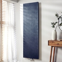 Radiateur Design Vertical - Panneau Chauffant Plat Mural - Eau Chaude - Hudson Reed Rubi,  dès 180 x 40cm,  quartz noir