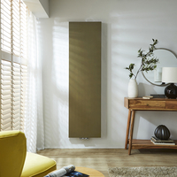 Radiateur design vertical - Panneau plat - 180 x 40 cm - Or doré - Eau chaude - Hudson Reed