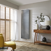 Radiateur design vertical - Panneau plat - 180 x 50 cm - Gris étain - Eau chaude - Hudson Reed