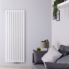 Radiateur design vertical – Raccordement central – 160 cm x 59 cm – Blanc – Double rangs – Vitality Caldae