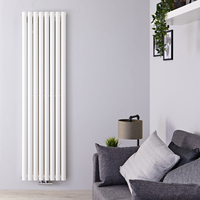 Radiateur design vertical – Raccordement central – 178 cm x 47, 2 cm – Blanc – Double rangs – Vitality Caldae
