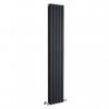 Radiateur design vertical – 175 cm x 29, 5 cm – Noir – Rang double – Sterling Quinn