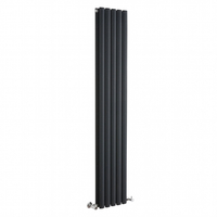 Radiateur design vertical – 175 cm x 29, 5 cm – Noir – Rang double – Sterling Quinn