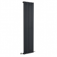 Radiateur design vertical – 175 cm x 41, 3 cm – Noir – Rang simple – Sterling Quinn