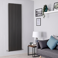 Radiateur design vertical – 178 x 63 cm – Anthracite – 2 rangs - Design moderne - Delta - Hudson Reed