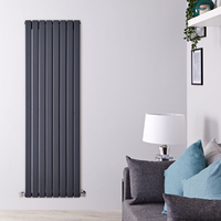 Radiateur design vertical – Anthracite – 160 cm x 56 cm – Double rangs – Delta