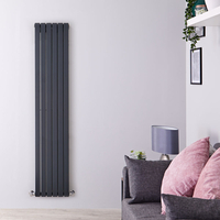Radiateur design vertical – Anthracite – 178 cm x 35, 4 cm – Double rangs – Sloane