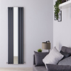 Radiateur design vertical – Avec miroir – 180 cm x 49, 9 cm – Anthracite – Vitality