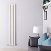 Radiateur design vertical – Blanc – 160 cm x 28 cm – Double rangs – Delta