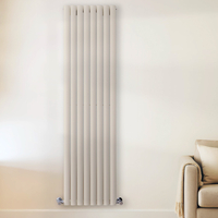 Radiateur design vertical – Blanc (Pearl White) – 178 cm x 47, 2 cm – Rang double – Vitality