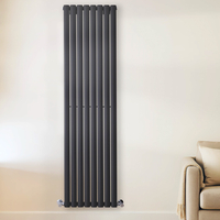 Radiateur design vertical – Gris – 178 x 47, 2 cm – Double rangs – Design moderne - Vitality - Hudson Reed